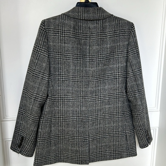 J. Crew Willa Blazer in Houndstooth Wool Grey Black Size 8 - Picture 7 of 16